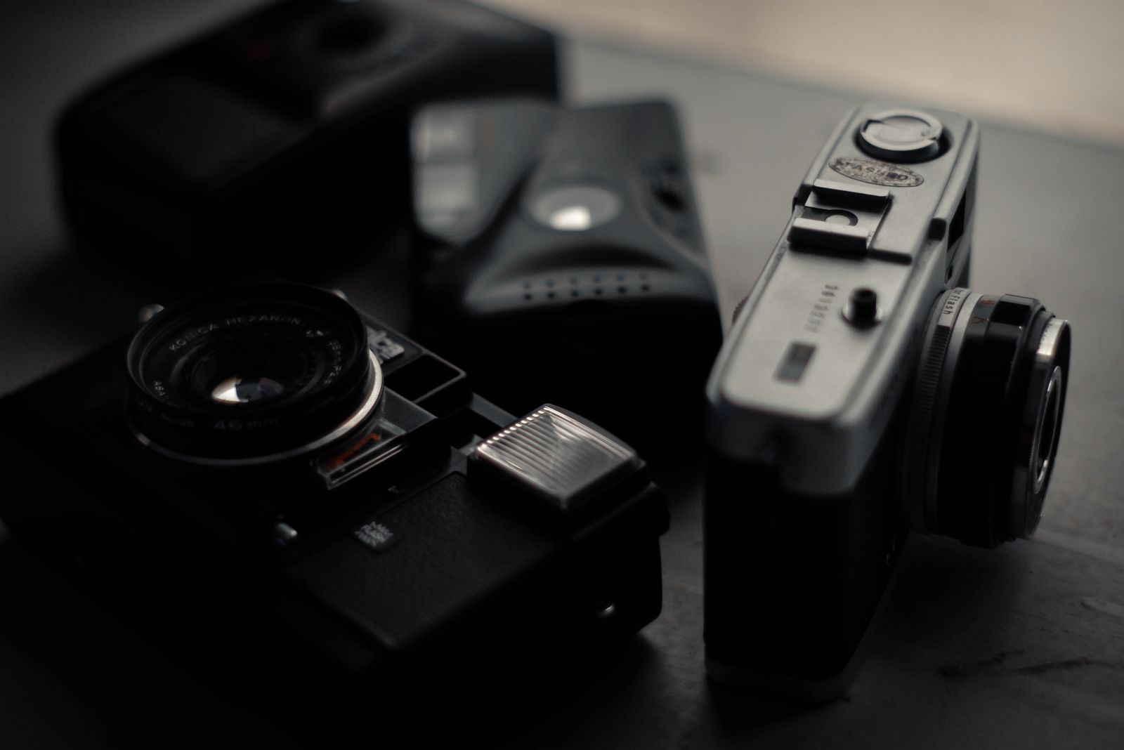 Camera and editing gear laid out flat