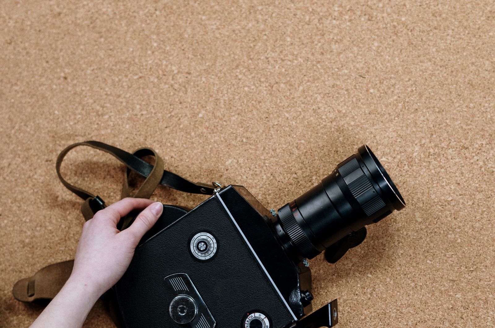 Cinema camera on a film set